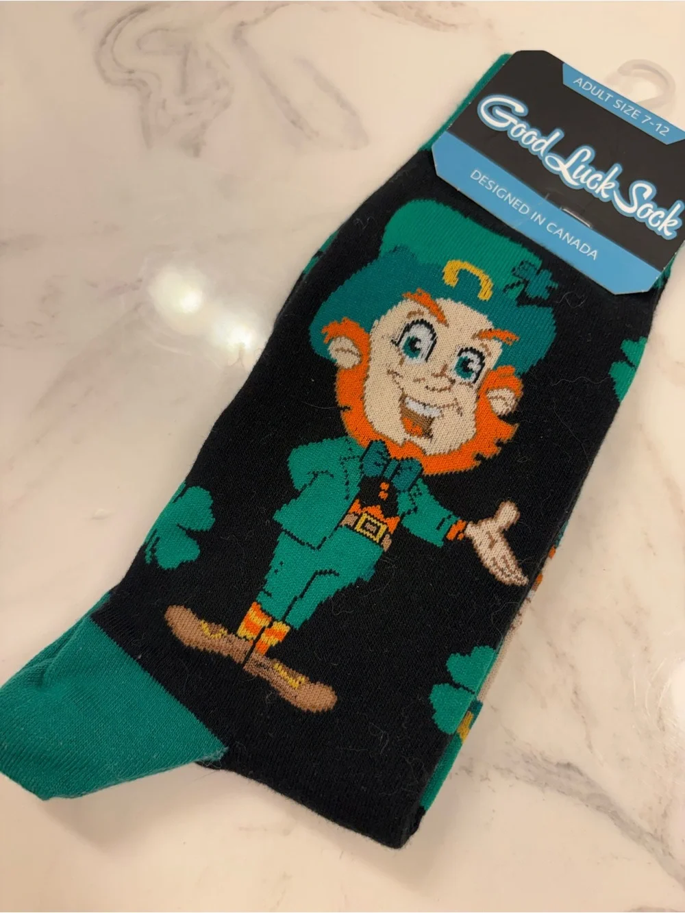Leprechaun Good Luck Crew Socks 🍀 NWT Adult Size 7–12 | St. Patrick's Day